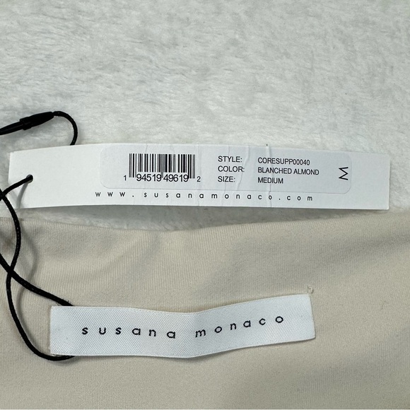 NWT Susana Monaco Pleated Short, Blanched Almond With Pockets in Size M - Picture 11 of 14